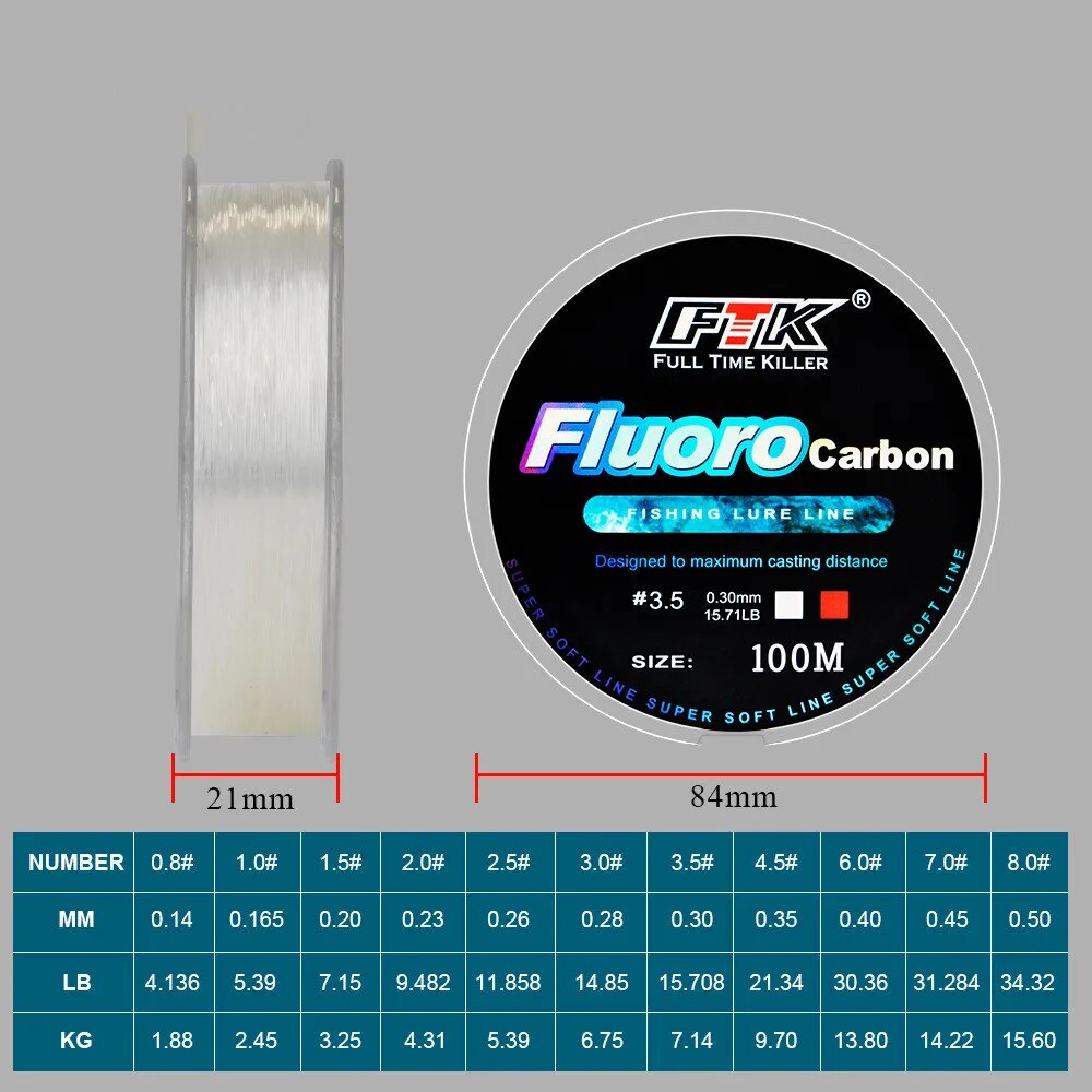 100m Fluorocarbon Bait Fishing - Copolymer Line recension och pris